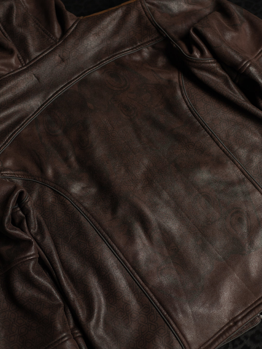 Jacket Men / High Tech Fake Leather - Brown BUFO CORALIA